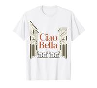 Ciao Bella Retro Italy Terrace Vintage Travel Nostalgic Art Maglietta