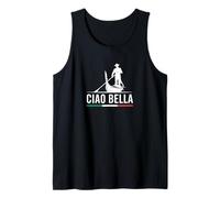 Ciao Bella Venezia Italia Barca Gondola Grafica Bandiera Italiana Canotta
