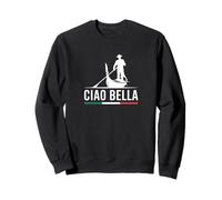 Ciao Bella Venezia Italia Barca Gondola Grafica Bandiera Italiana Felpa