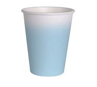 Ciao- Bicchieri Carta FSC compostabili (250ml), 8 Pezzi, Azzurro Pastello, 34806