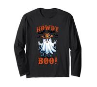 Ciao Boo Cowboy Ghost Halloween Spirit Maglia a Manica