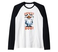 Ciao Boo Cowboy Ghost Halloween Spirit Maglia con Maniche Raglan