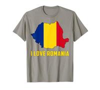 Ciao Bucarest I Love Romania Mappa Bandiera Orgogliosa Mamma Romena Maglietta