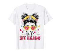 Ciao Bun di 1 ° grado First Day of School Girl Teacher Maglietta