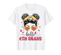 Ciao Bun di 4 ° grado First Day of School Girl Teacher Maglietta