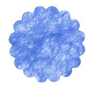 Ciao - Busta 100 decorazioni tnt effetto tessuto Flower Poly Lab (Ø24cm), blu