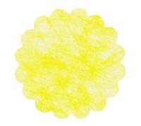 Ciao - Busta 100 decorazioni tnt effetto tessuto Flower Poly Lab (Ø24cm), giallo