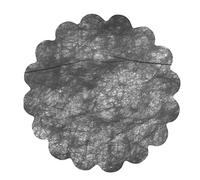 Ciao - Busta 100 decorazioni tnt effetto tessuto Flower Poly Lab (Ø24cm), nero
