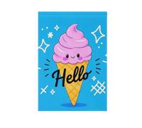 Ciao Cartoon Cute Pink Ice Cream piccole bandiere all'aperto bandiere all'aperto & banner per la decorazione del portico 28x40 double sided