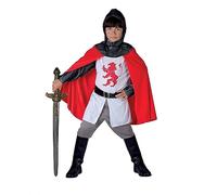 Ciao - Cavaliere Medievale Cuor di Leone costume travestimento bambino (Taglia 6-8 anni) con mantello