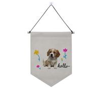 Ciao con cane striscione da appendere con asta telescopica banner per stanza decorazioni da cortile all'aperto per ufficio, scuola, aula, dormitorio, casa