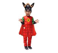 Costume Capitan Bing Pirata Rosso Verde Nero Bambino