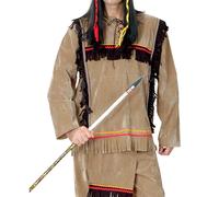 Ciao Costume Carnevale da Indiano America Marrone / Nero Uomo