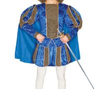 Ciao Costume Carnevale Travestimento da Principe Azzurro Blu / Oro / Bianco Uomo
