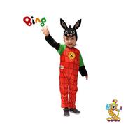 Bing Coniglietto Costume Completo con Cuffia Rosso Verde Nero Bambino