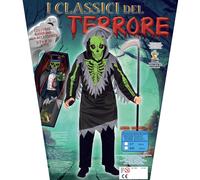 Ciao Costume Halloween Nero Scheletro Verde con Falce Bambino