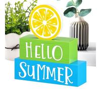 Ciao, decorazione da tavolo, elementi centrali, decorazione da parete, decorazione per la casa, in legno rustico, per piani indipendenti, per feste in spiaggia, accessori