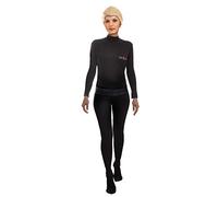 Ciao-Eva Kant tuta costume donna originale Diabolik (Taglia unica adulto 40-42) con parrucca, Colore Nero, 11722