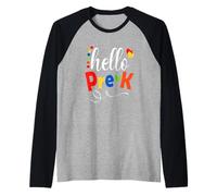 Ciao Divertimento prescolare Rientro a Scuola Attrezzatura Studenti Insegnanti Maglia con Maniche Raglan