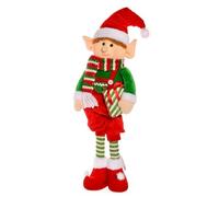 Ciao- Elfo Natale (60cm) pupazzo decorazione in poliestere, rosso e verde