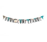 Ciao- Festone Buon Compleanno Shiny Gold (2m) in cartoncino Happy Birthday, 34755