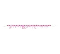 Ciao- Festone Primo Compleanno (2,1m) in cartoncino, Rosa Happy Birthday, 34770