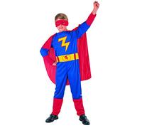 Ciao Eroe Super Hero Costume Bambino, Colore Blu, L (7-9 Anni), 61175.L