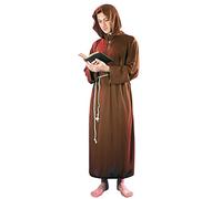 Ciao- Frate Costume Adulto, Marrone, Taglia 52-54, 62010