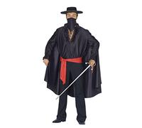 Ciao- Giustire Giustiziere Costume Adulto, Tinta Unita, Nero, Taglia 52-54, 62093