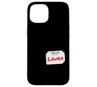 Ciao Il mio nome è Laura Lazy costume fai da te per feste Custodia per iPhone 15