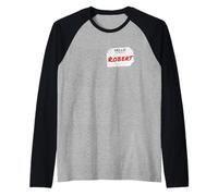 Ciao Il Mio Nome è Robert Lazy Costume Fai da Te per Feste Maglia con Maniche Raglan