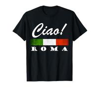 Ciao Italia Tricolore Bandiera Italiana Roma Roma Italia Saluto Maglietta