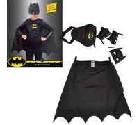 Kit Travestimento Batman Bambino DC Comics Maschera Mantello Corpetto Bracciali