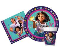 Ciao- Kit Party Tavola Disney Encanto per 8 persone (36 pezzi: 8 piatti carta Ø23cm, 8 bicchieri plastica 200ml, 20 tovaglioli carta 33x33cm)