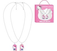 Ciao Kitty Collane con ciondolo a forma di cuore spaccato | Set di 2 pezzi per ragazze con scatola decorativa ufficiale Sanrio