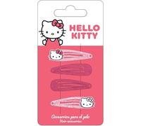 Ciao Kitty Set di fermagli per capelli con glitter rosa | Accessori per bambini per ragazze con licenza ufficiale