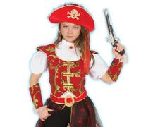 Ciao Lady Corsara Travestimento Costume Carnevale Rosso Bianco Nero Bambina