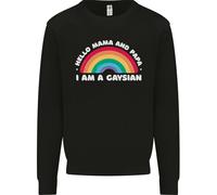 Ciao Mama E Papa, Sono Un Gaysiano Felice Sweatshirt Jumper LGBT Per Bambini