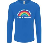 Ciao Mama E Papa Sono Un Gaysiano LGBT Uomo Manica Lunga T-Shirt