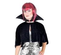 Ciao- Lady Vampira Mantello Coprispalle con Collo e Collare, Colore Nero, Taglia Unica, 19078