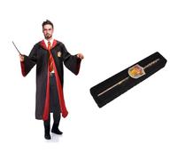 Ciao-Mantello Gryffindor Deluxe Originale Harry Potter (Taglia Unica Adulto) con Stemma Ricamato e Cravatta, Colore Nero, Rosso, 11770