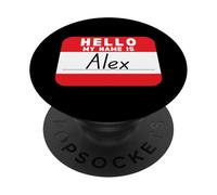 Ciao, mi chiamo Alex Funny Name-Tag PopSockets PopGrip Adesivo