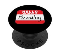Ciao, mi chiamo Bradley Funny Name-Tag PopSockets PopGrip Adesivo