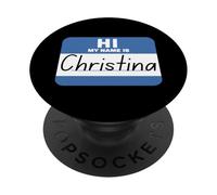 Ciao mi chiamo Christina divertente nome tag PopSockets PopGrip Adesivo