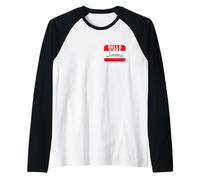 Ciao, Mi chiamo Jimmy, Etichetta con Nome Divertente Maglia con Maniche Raglan