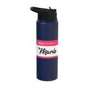 Ciao, Mi chiamo Mario - Divertente Nome Mario Stainless Steel Insulated Water Bottle