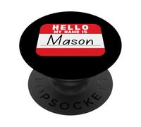 Ciao mi chiamo mason divertente nome tag PopSockets PopGrip Adesivo