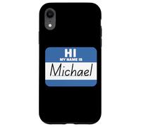Ciao, mi chiamo Michael. Etichetta con nome divertente Custodia per iPhone XR