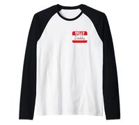 Ciao Mi chiamo papà è Divertente Tag Maglia con Maniche Raglan