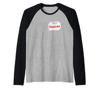 Ciao My Name Is Sandra Lazy Costume Fai da Te per Feste Maglia con Maniche Raglan